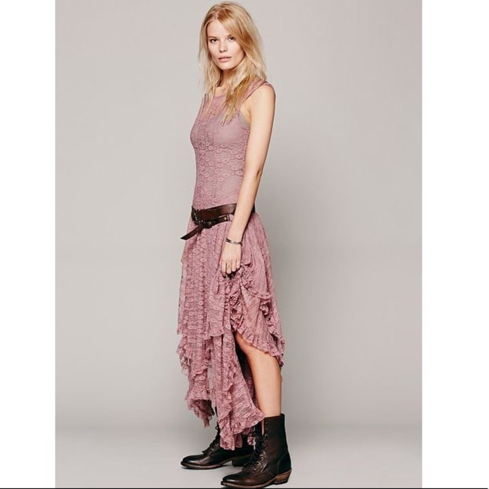Pink French Courtship Free People Dress